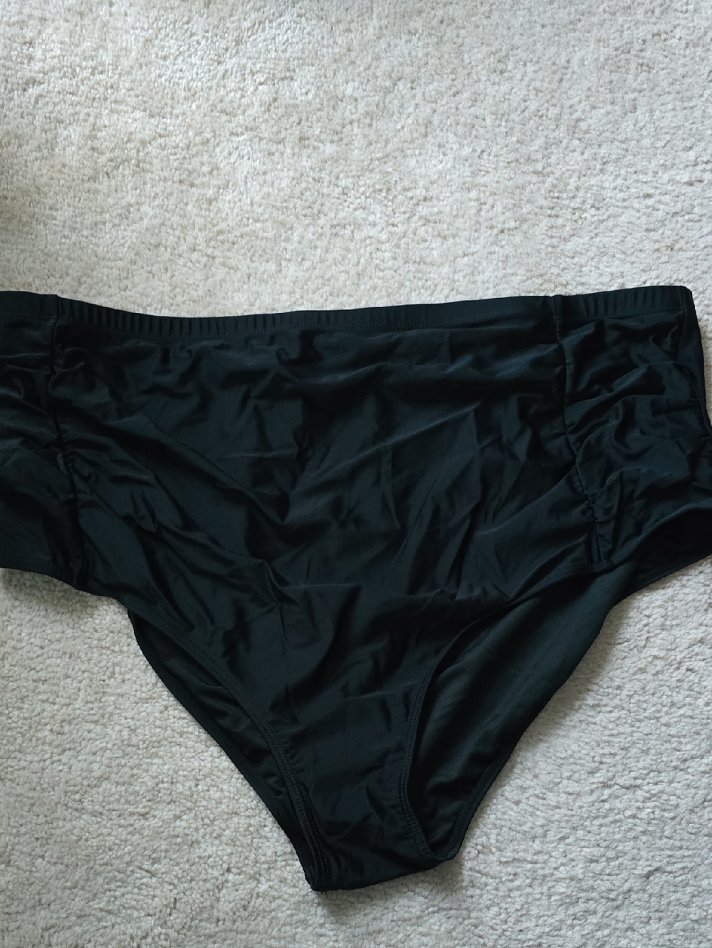 Classic Black High-Waist Bikini Bottom - Women's Swim Size 28